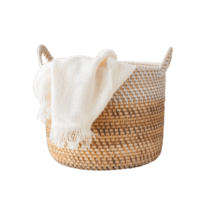 Rattan clothes basket